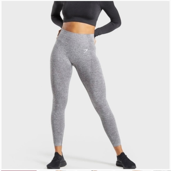 Gymshark Pants - Gymshark Vital Seamless Leggings in Smokey Grey, medium